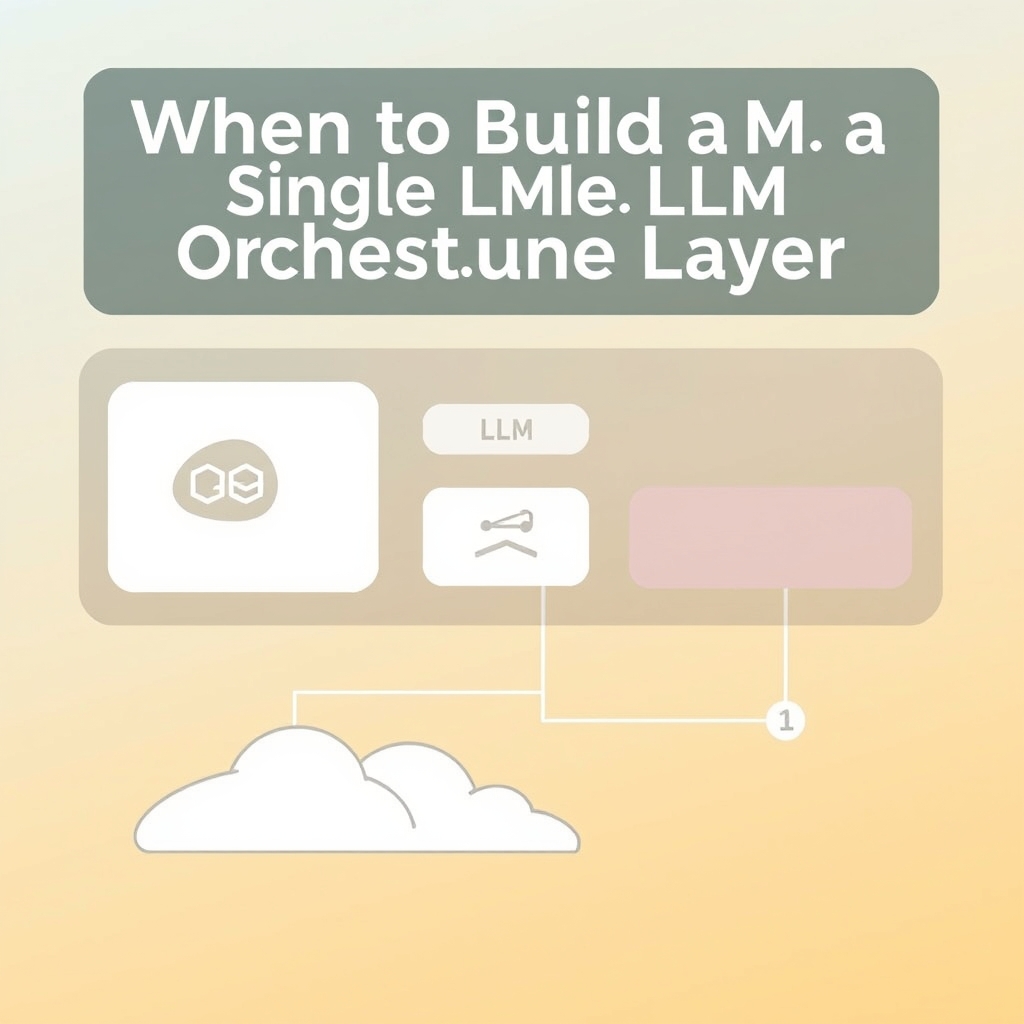 When to Build a Single LLM Orchestration Layer